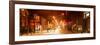 Street Scenes and Urban Night Panoramic Landscape in Winter under the Snow-Philippe Hugonnard-Framed Photographic Print