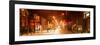 Street Scenes and Urban Night Panoramic Landscape in Winter under the Snow-Philippe Hugonnard-Framed Photographic Print