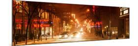 Street Scenes and Urban Night Panoramic Landscape in Winter under the Snow-Philippe Hugonnard-Mounted Photographic Print
