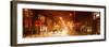 Street Scenes and Urban Night Panoramic Landscape in Winter under the Snow-Philippe Hugonnard-Framed Photographic Print