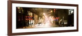 Street Scenes and Urban Night Panoramic Landscape in Winter under the Snow-Philippe Hugonnard-Framed Photographic Print