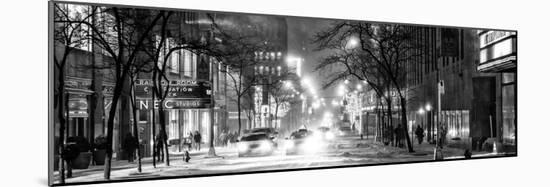 Street Scenes and Urban Night Panoramic Landscape in Winter under the Snow-Philippe Hugonnard-Mounted Photographic Print