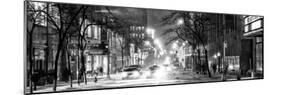 Street Scenes and Urban Night Panoramic Landscape in Winter under the Snow-Philippe Hugonnard-Mounted Photographic Print