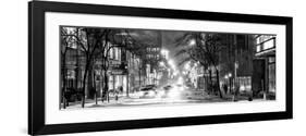 Street Scenes and Urban Night Panoramic Landscape in Winter under the Snow-Philippe Hugonnard-Framed Photographic Print