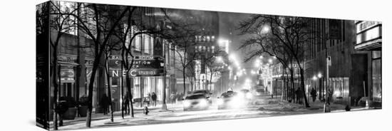 Street Scenes and Urban Night Panoramic Landscape in Winter under the Snow-Philippe Hugonnard-Stretched Canvas