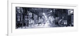 Street Scenes and Urban Night Panoramic Landscape in Winter under the Snow-Philippe Hugonnard-Framed Photographic Print