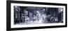 Street Scenes and Urban Night Panoramic Landscape in Winter under the Snow-Philippe Hugonnard-Framed Photographic Print