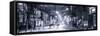 Street Scenes and Urban Night Panoramic Landscape in Winter under the Snow-Philippe Hugonnard-Framed Stretched Canvas