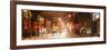 Street Scenes and Urban Night Panoramic Landscape in Winter under the Snow-Philippe Hugonnard-Framed Photographic Print