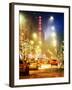 Street Scenes and Urban Nightfall Landscape in Winter under the Snow-Philippe Hugonnard-Framed Photographic Print