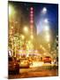 Street Scenes and Urban Nightfall Landscape in Winter under the Snow-Philippe Hugonnard-Mounted Photographic Print