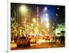 Street Scenes and Urban Nightfall Landscape in Winter under the Snow-Philippe Hugonnard-Framed Photographic Print