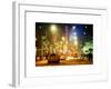 Street Scenes and Urban Nightfall Landscape in Winter under the Snow-Philippe Hugonnard-Framed Art Print