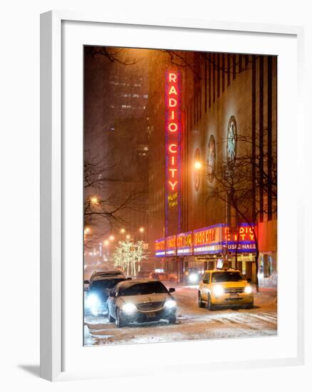 Street Scenes by Night in Winter under the Snow-Philippe Hugonnard-Framed Photographic Print