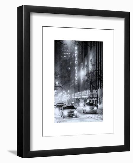 Street Scenes by Night in Winter under the Snow-Philippe Hugonnard-Framed Art Print