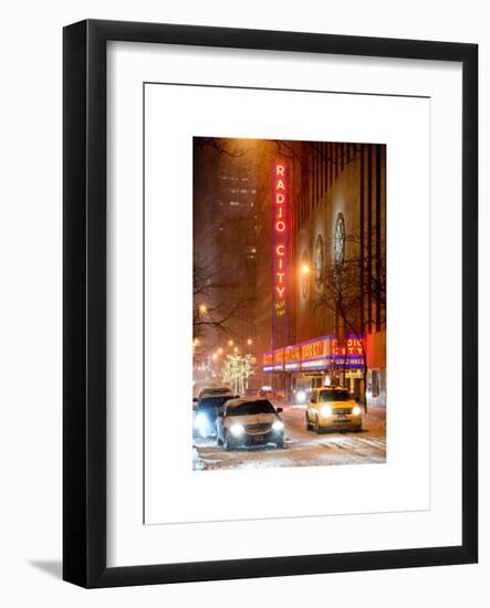 Street Scenes by Night in Winter under the Snow-Philippe Hugonnard-Framed Art Print