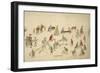 Street Scenes in Times of Peace (Taiping Fenghui Tu), Yuan Dynasty (1279-1368), 14th Century-Zhu Yu-Framed Giclee Print