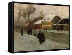 Street Section from Groenland (Oslo), 1906-Fritz Thaulow-Framed Stretched Canvas
