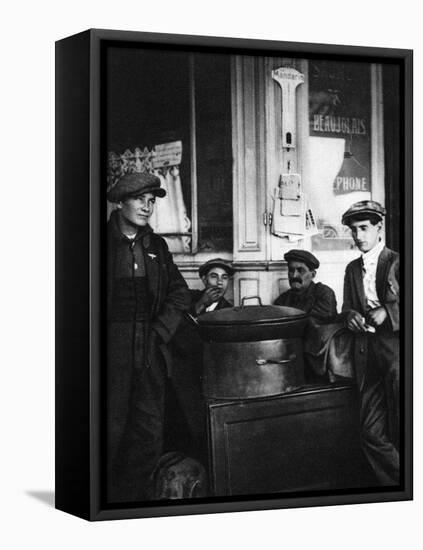 Street Sellers of Roasted Chestnuts, Paris, 1931-Ernest Flammarion-Framed Stretched Canvas