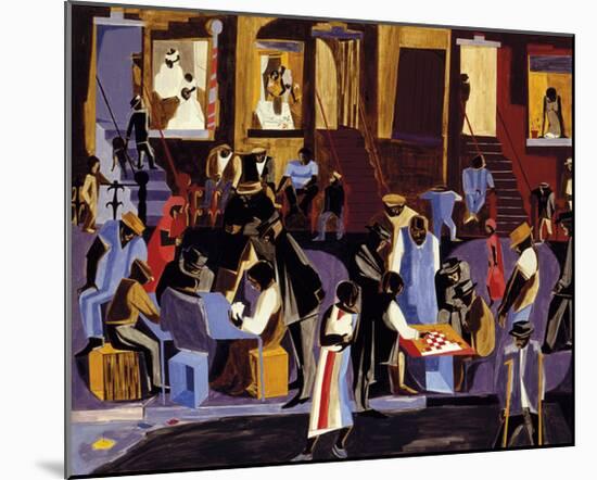 Street Shadows, 1959-Jacob Lawrence-Mounted Giclee Print