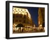 Street Side Cafe Area, Place d'Etoile (Nejmeh Square) at Night, Downtown, Beirut, Lebanon-Christian Kober-Framed Photographic Print