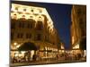 Street Side Cafe Area, Place d'Etoile (Nejmeh Square) at Night, Downtown, Beirut, Lebanon-Christian Kober-Mounted Photographic Print