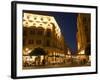 Street Side Cafe Area, Place d'Etoile (Nejmeh Square) at Night, Downtown, Beirut, Lebanon-Christian Kober-Framed Photographic Print