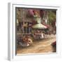 Street Side Cafe-null-Framed Art Print