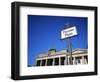 Street Sign and Brandenburg Gate, Berlin, Germany-Hans Peter Merten-Framed Photographic Print