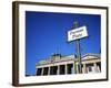 Street Sign and Brandenburg Gate, Berlin, Germany-Hans Peter Merten-Framed Photographic Print