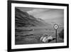 Street Sign Dead Sea Israel B/W-null-Framed Photo