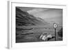 Street Sign Dead Sea Israel B/W-null-Framed Photo