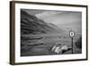 Street Sign Dead Sea Israel B/W-null-Framed Photo