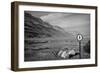 Street Sign Dead Sea Israel B/W-null-Framed Photo