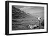 Street Sign Dead Sea Israel B/W-null-Framed Photo