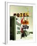 Street Sign for Hotel and Motel in America-Salvatore Elia-Framed Photographic Print