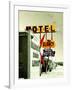 Street Sign for Hotel and Motel in America-Salvatore Elia-Framed Photographic Print