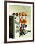 Street Sign for Hotel and Motel in America-Salvatore Elia-Framed Photographic Print