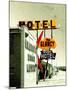 Street Sign for Hotel and Motel in America-Salvatore Elia-Mounted Photographic Print