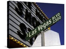 Street Sign for Las Vegas Boulevard, Las Vegas, Nevada-Corey Wise-Stretched Canvas