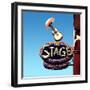 Street Sign in America with Guitar and Cowboy Hat-Salvatore Elia-Framed Photographic Print