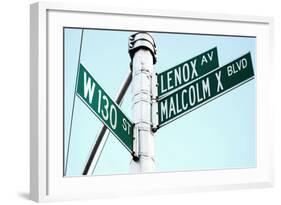 Street Sign in Harlem, New York City-Sabine Jacobs-Framed Photographic Print