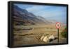 Street Sign on the Shore of the Dead Sea, Israel-null-Framed Poster