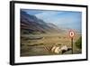 Street Sign on the Shore of the Dead Sea, Israel-null-Framed Photo