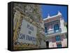 Street Sign, Plaza De San Francisco, Old Havana, UNESCO World Heritage Site, Havana, Cuba-null-Framed Stretched Canvas