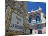 Street Sign, Plaza De San Francisco, Old Havana, UNESCO World Heritage Site, Havana, Cuba-null-Mounted Photographic Print