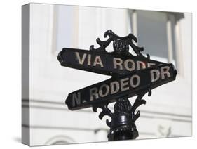 Street Sign, Rodeo Drive, Beverly Hills, Los Angeles, California, Usa-Wendy Connett-Stretched Canvas