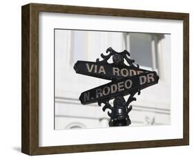 Street Sign, Rodeo Drive, Beverly Hills, Los Angeles, California, Usa-Wendy Connett-Framed Photographic Print