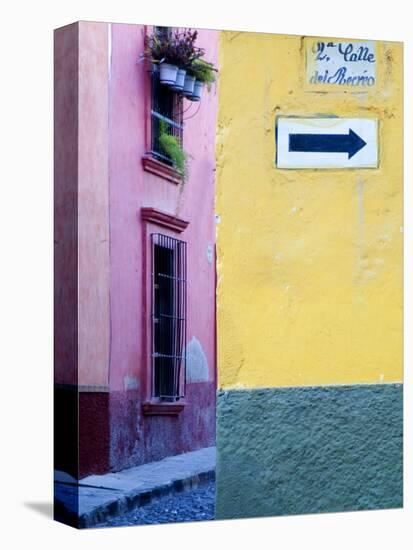 Street Sign, San Miguel De Allende, Mexico-Nancy Rotenberg-Stretched Canvas