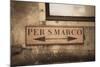Street Sign, Venice, UNESCO World Heritage Site, Veneto, Italy, Europe-Amanda Hall-Mounted Photographic Print